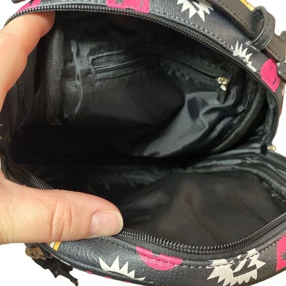 Backpack Emoji Slay Boom Squad Small Bag Black and Multicolor School Work Fun - Picture 3 of 8